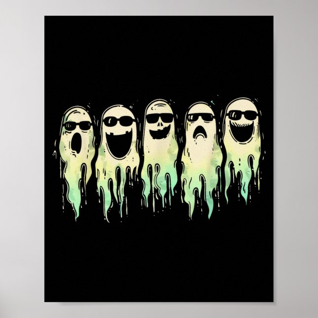 Poster Funny Boo Cute Ghost Halloween Soky Fall Season Vi (Frente)