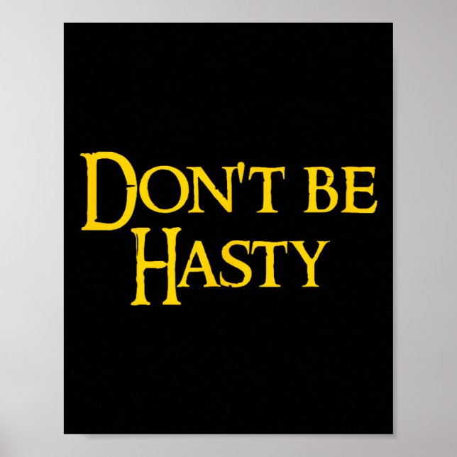Poster Funny Book - Don't Be Hasty  (Frente)