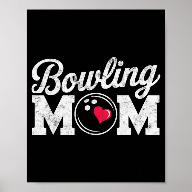 Poster Funny Bowling Player Mom Bowl Mother Bowler #bowli (Frente)