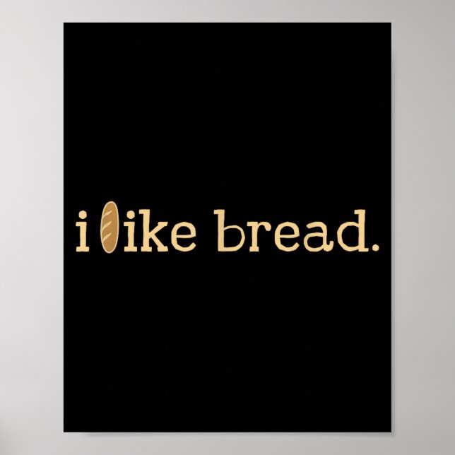 Poster Funny Bread Lover Minimalist Sourdough Baking  (Frente)