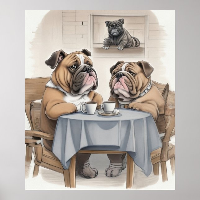 Poster Funny Bulldog (Frente)
