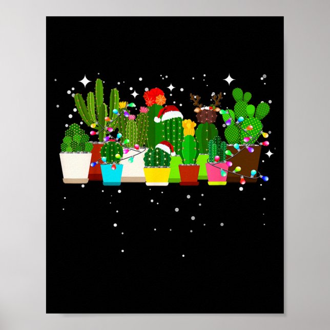 Poster Funny Cactus Christmas Tree  (Frente)