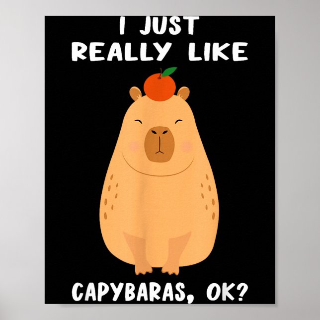 Poster Funny Capybara Art For Men Women Kids Rodent Capyb (Frente)