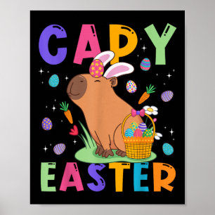 Poster Funny Capybara Day Capy Easter Ovos Capy Lo