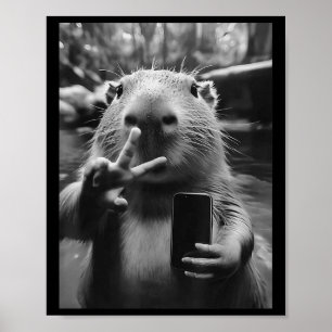 Poster Funny Capybara Oferta Legal Capybara Selfie Mens W
