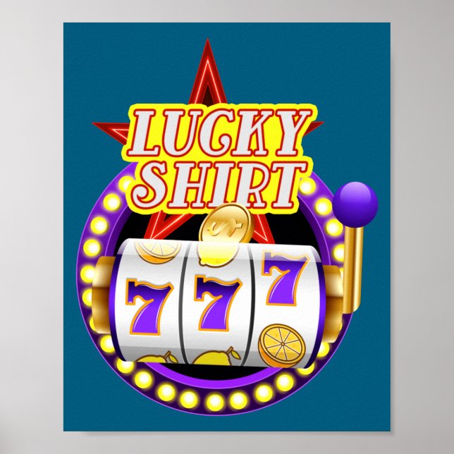 Poster Funny Casino Slot Machine Jackt Lucky  (Frente)