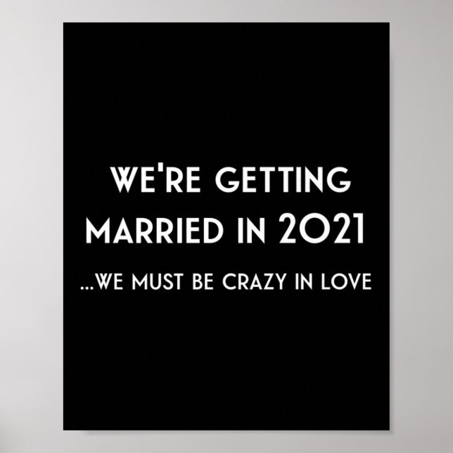 Poster Funny Casou-Se Com O Presente De Casamento De 2021 (Frente)