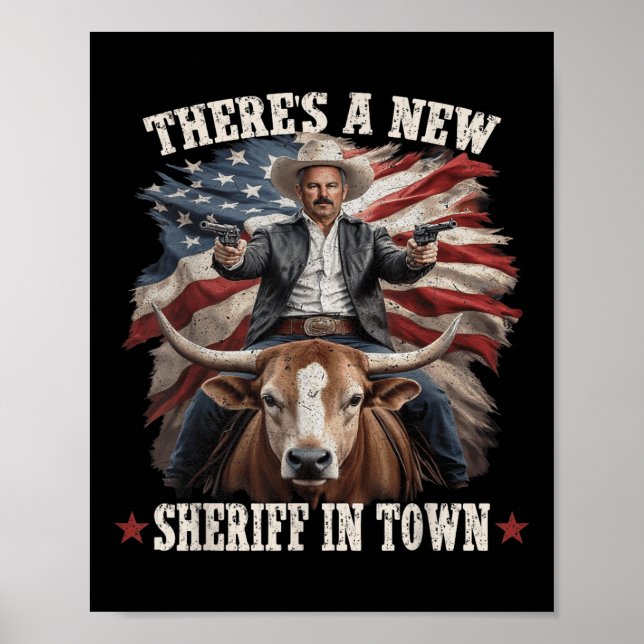 Poster Funny Chad Bianco Cowboy Bianco Para O Gov Da Cali (Frente)