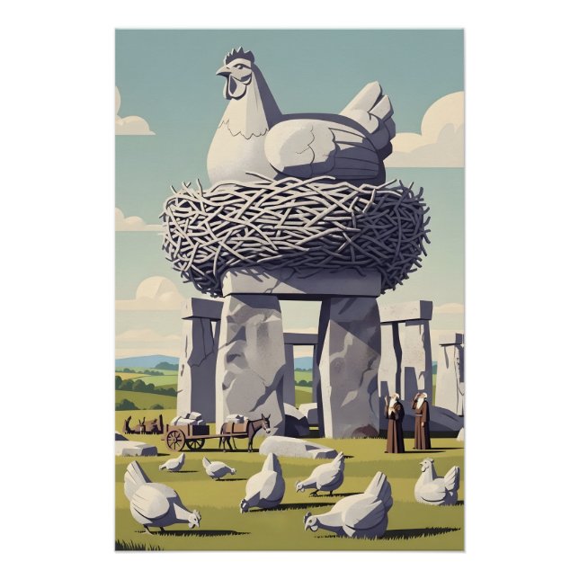 Pôster Funny chicken (Frente)