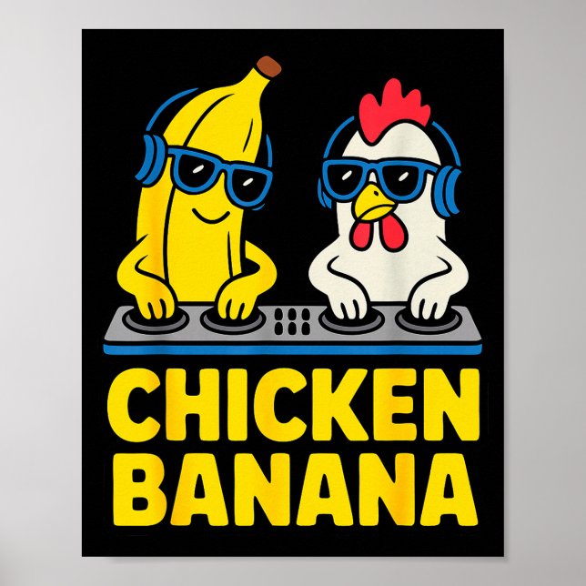 Poster Funny Chicken Banana  (Frente)