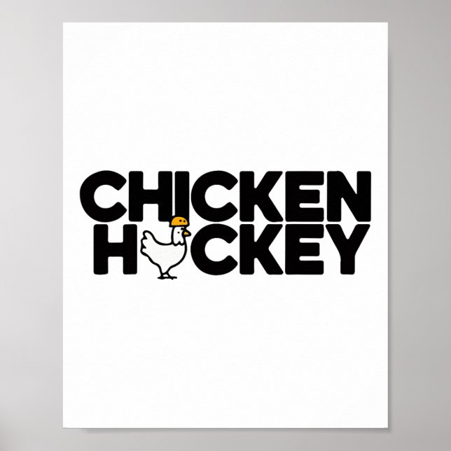 Poster Funny Chicken Jockey Stacked Repeat Fun Gag Meme H (Frente)