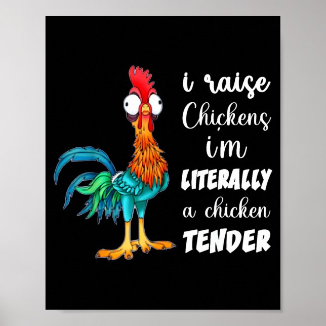 Poster Funny Chicken Lover Gift – I Raise Chickens Humor  (Frente)