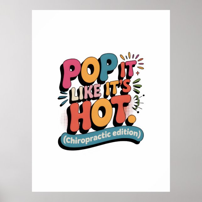 Poster Funny Chiropractic Quote for Spine Health Lovers (Frente)