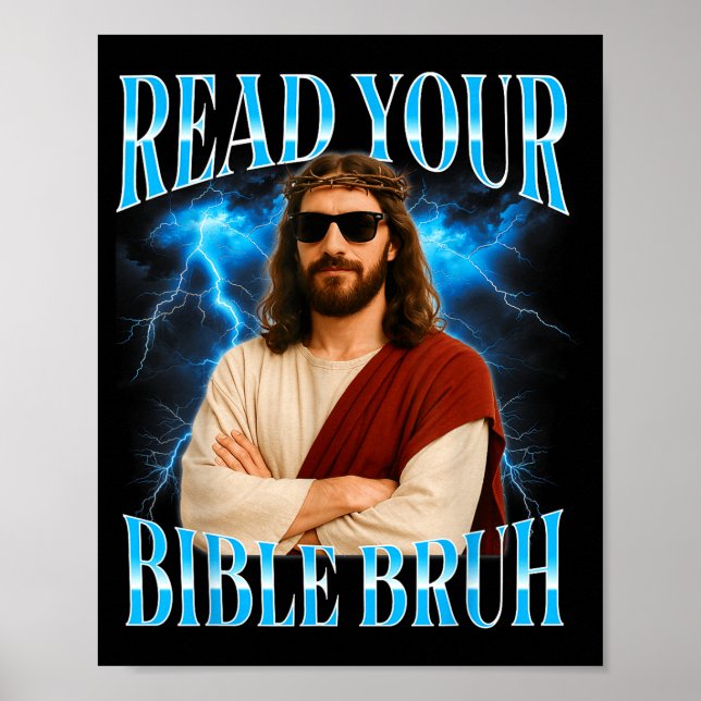 Poster Funny Christian Read Your Bible Bruh  (Frente)