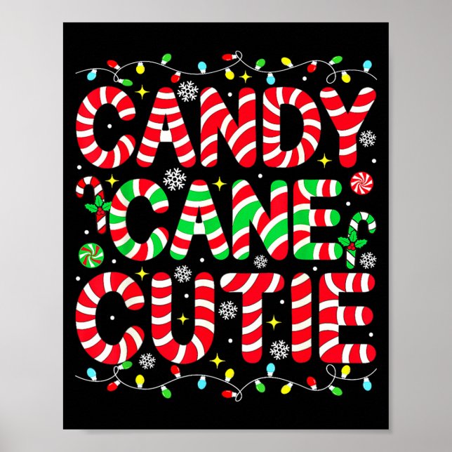 Poster Funny Christmas Candy Cane Lover Crew Xmas Candy C (Frente)