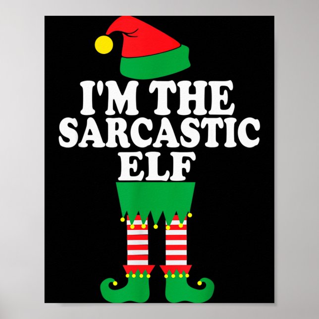 Poster Funny Christmas Family I'm The Sarcastic Elf  (Frente)