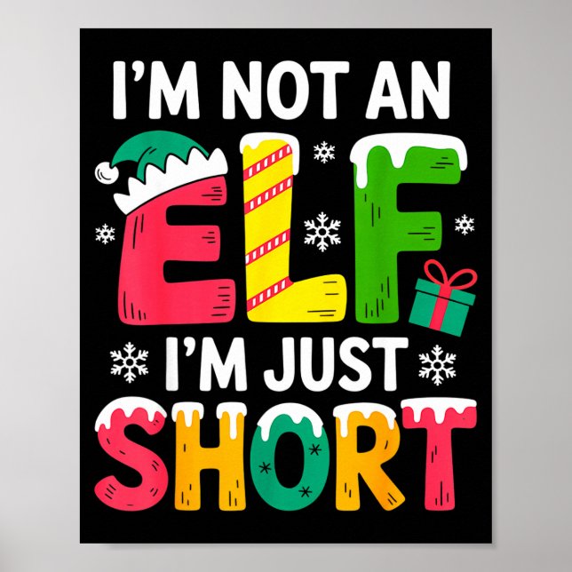 Poster Funny Christmas Family Pajamas I'm Not An Elf I'm  (Frente)