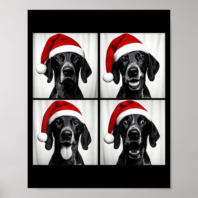Poster Funny Christmas German Shorthaired Inter Santa Pho (Frente)