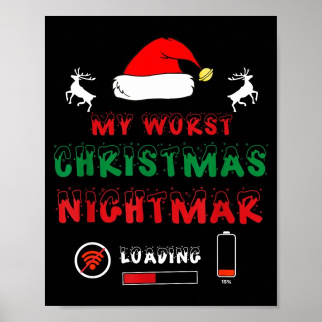 Poster Funny Christmas My Worst For Gamers  (Frente)