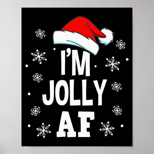 Poster Funny Christmas Naughty Adults Pajama, Santa I'm J (Frente)