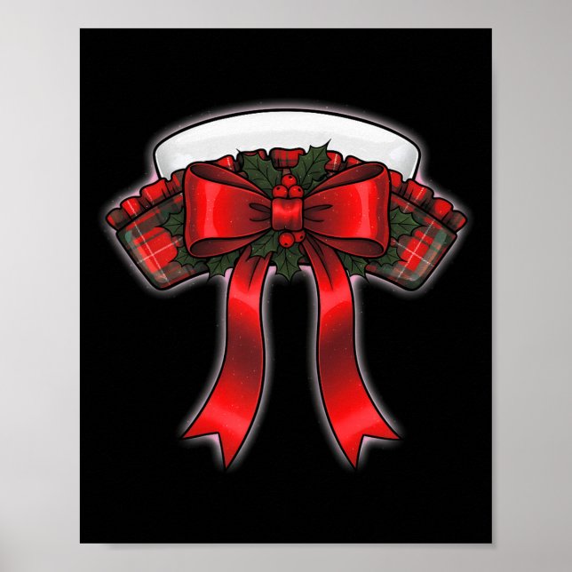 Poster Funny Christmas Nurse Nursing Cap Women Girls  (Frente)