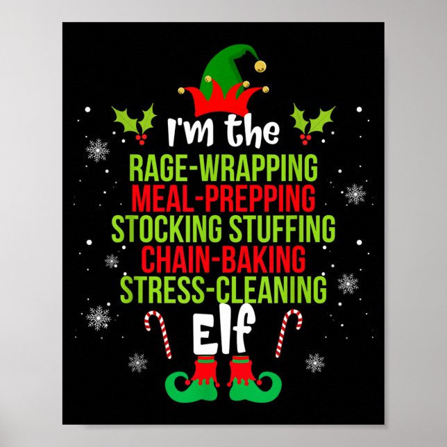 Poster Funny Christmas Shirt For Women I'm The Rage Wrapn (Frente)
