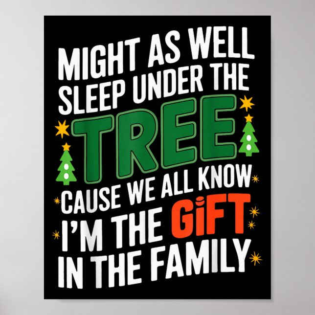 Poster Funny Christmas Tee Shirts Kids Mens Xmas Pajamas  (Frente)