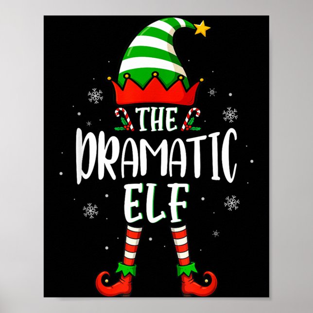 Poster Funny Christmas The Dramatic Elf Family Matching X (Frente)