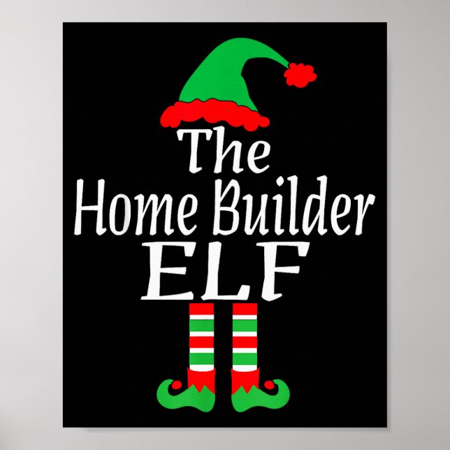 Poster Funny Christmas The Home Builder Elf Developer Arc (Frente)