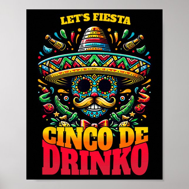 Poster Funny Cinco De Mayo Legal Cinco De Drinko (Frente)