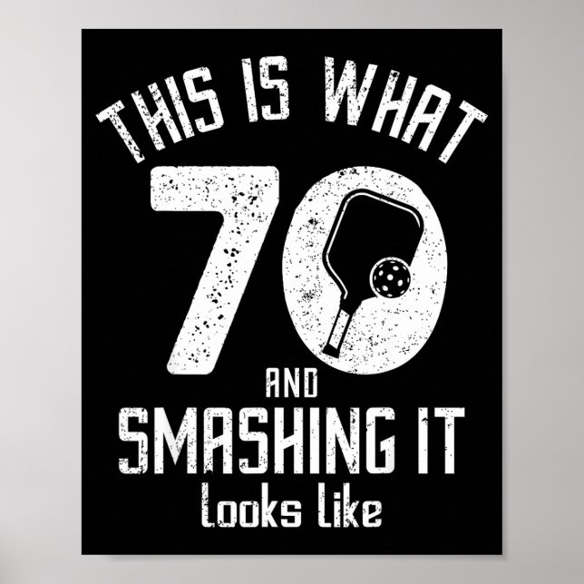 Poster Funny Ckleball 70th Birthday 70 Years Old Love Ckl (Frente)