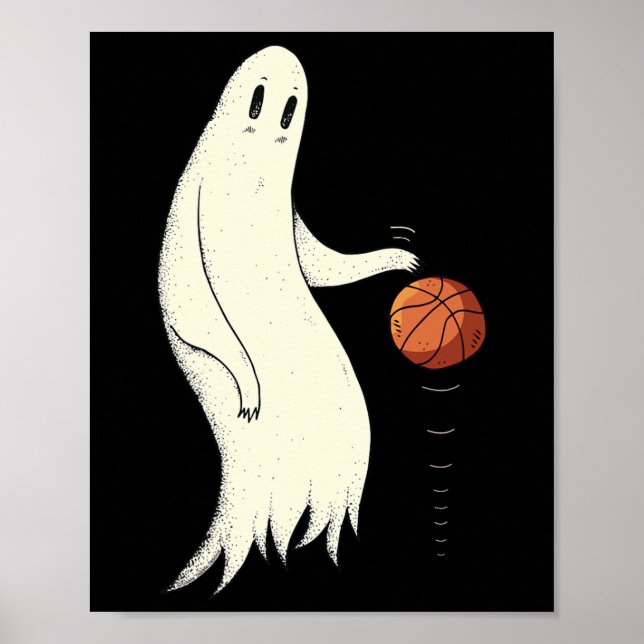 Poster Funny Cool Ghost Dribbling Sketll - Halloween Sket (Frente)