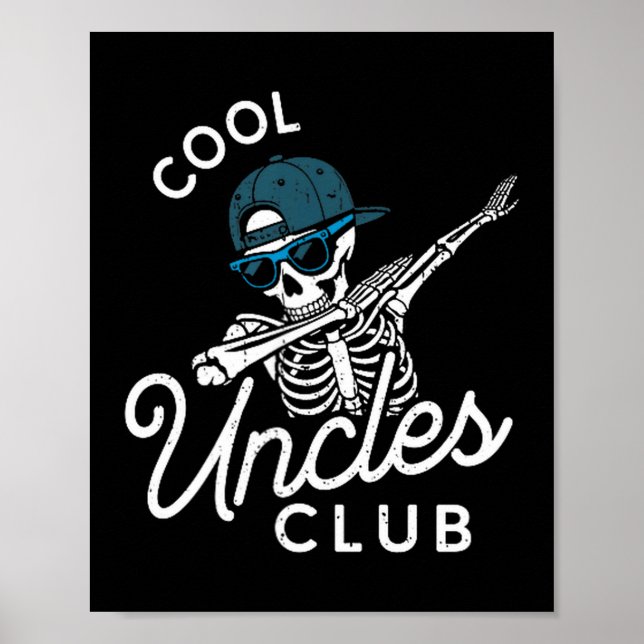 Poster Funny Cool Uncles Club Shirt Funny Skeleton Uncle  (Frente)
