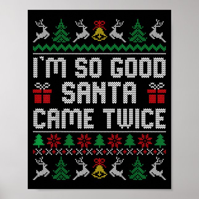 Poster Funny Couple Ugly Christmas Sweater For Men Women  (Frente)