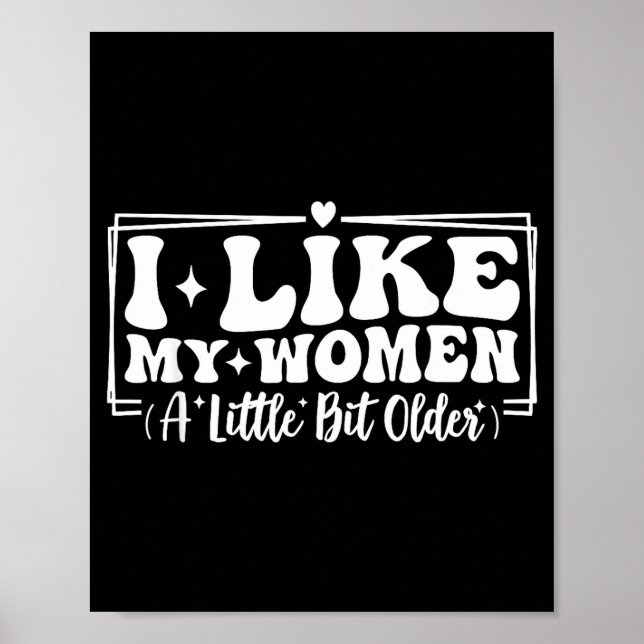 Poster Funny Couples Quotes I Like My Women A Little Bit  (Frente)