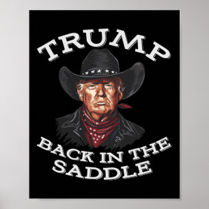 Poster Funny Cowboy Western Donald Trump Presidente Usa F