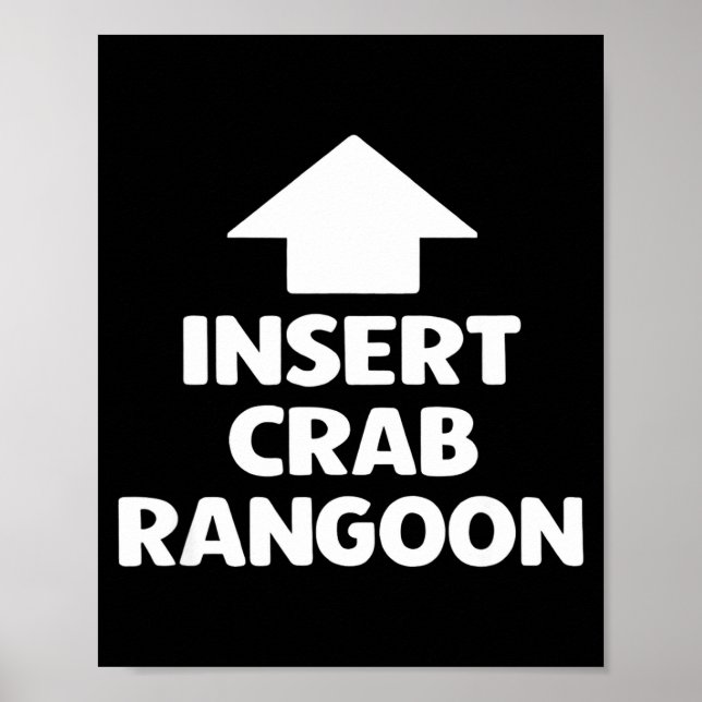 Poster Funny Crab Rangoon Apparel _ Hilarious Foodie  (Frente)