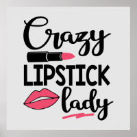 funny crazy lipstick lady makeup Artist