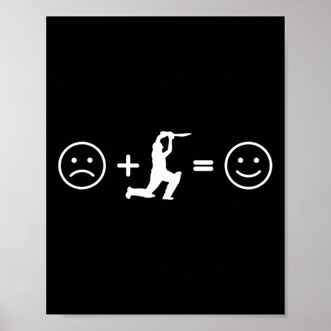 Poster Funny Cricket – Cricket Makes Happy Cover Drive Jo (Frente)