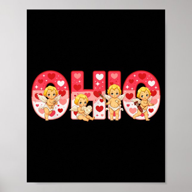 Poster Funny Cud Ohio Midwestern Party O-h-i-o In Valenti (Frente)