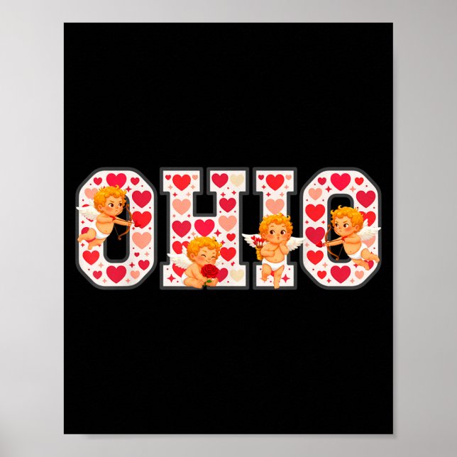 Poster Funny Cud Ohio Midwestern Party O-h-i-o In Valenti (Frente)