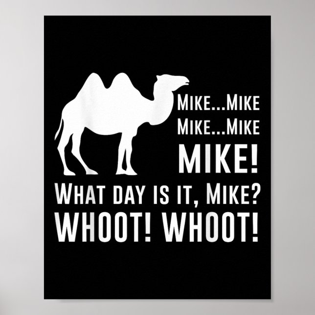 Poster Funny Cute Camel Quotes About Hump Day Funny Quote (Frente)