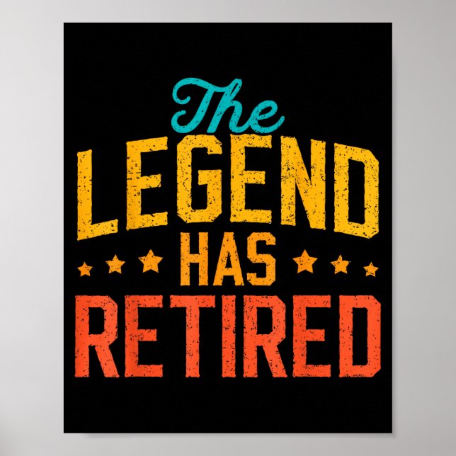 Poster Funny Dad Grandpa Retirement The Legend Has Retire (Frente)