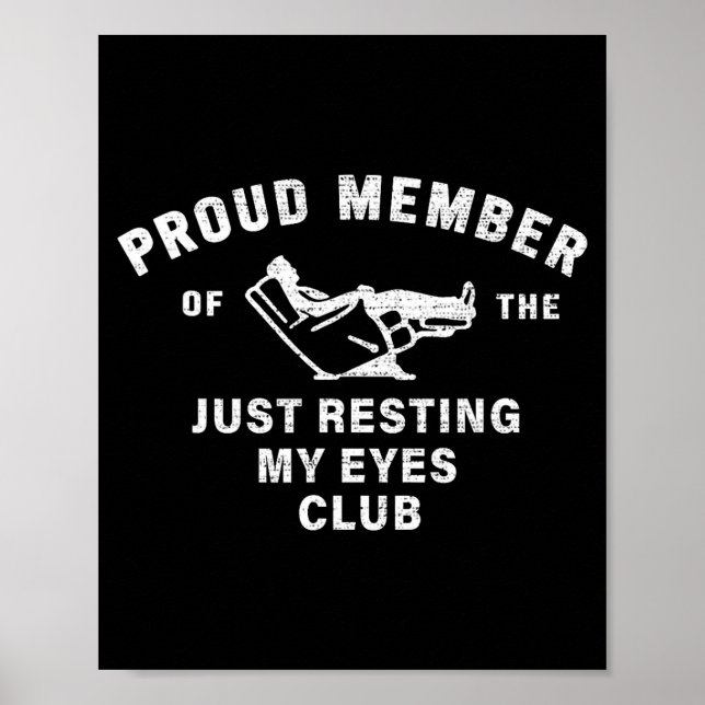 Poster Funny Dad,just Resting My Eyes For Dad Gift Dad Fa (Frente)