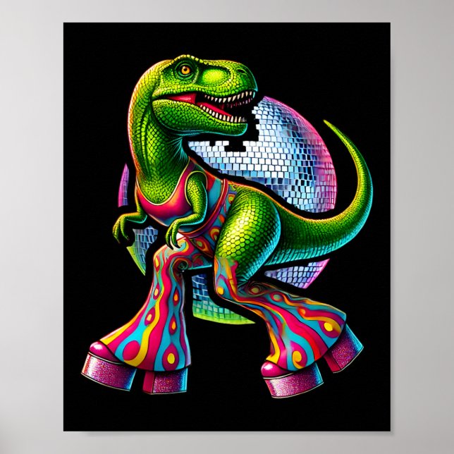 Poster Funny Dancing Dinosaur  (Frente)