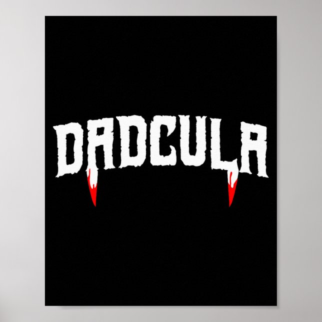 Poster Funny Daula Halloween Dad Mens Costume Vamre Fangs (Frente)