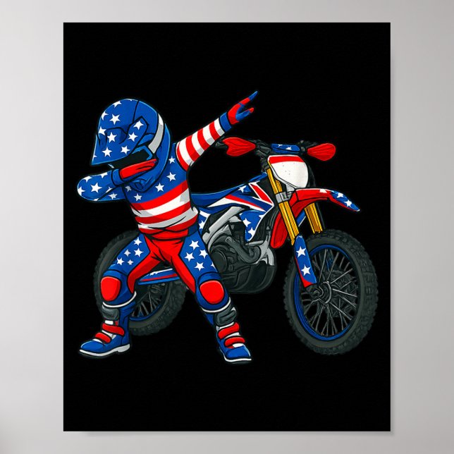 Poster Funny Dirt Bike Art Rider Motocross Motorcycle Dir (Frente)