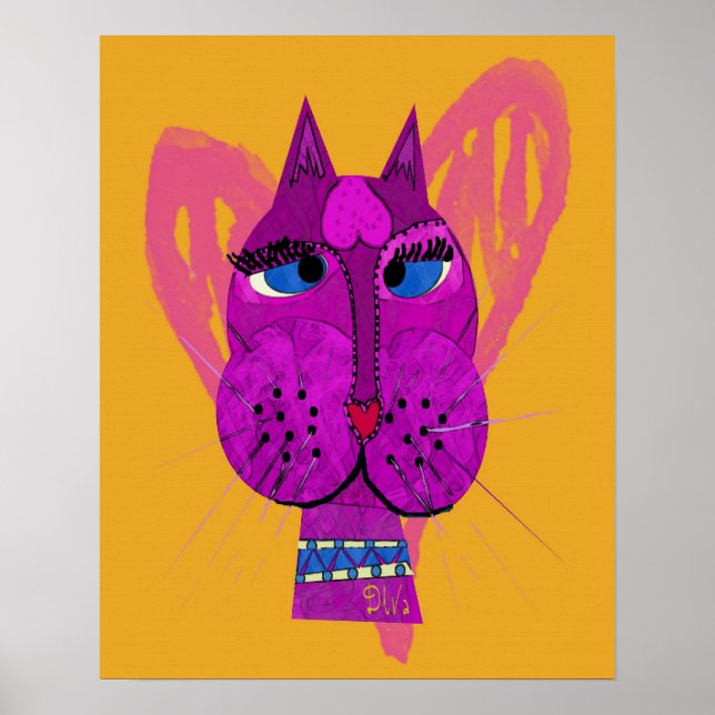 Poster Funny Diva Gatinho (Frente)