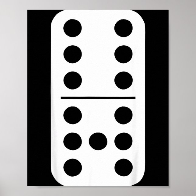 Poster Funny Domino Meme Six Seven Play Strategy Number H (Frente)