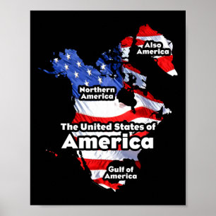 Poster Funny Donald Trump American Flag Canadá